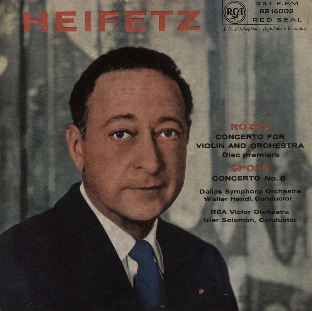 Jascha Heifetz Concerto For Violin And Orchestra · Concerto No. 8 UK vinyl LP album (LP record) RB-16009