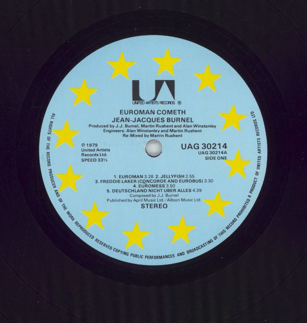 Jean Jacques Burnel Euroman Cometh UK vinyl LP album (LP record) JJBLPEU859652