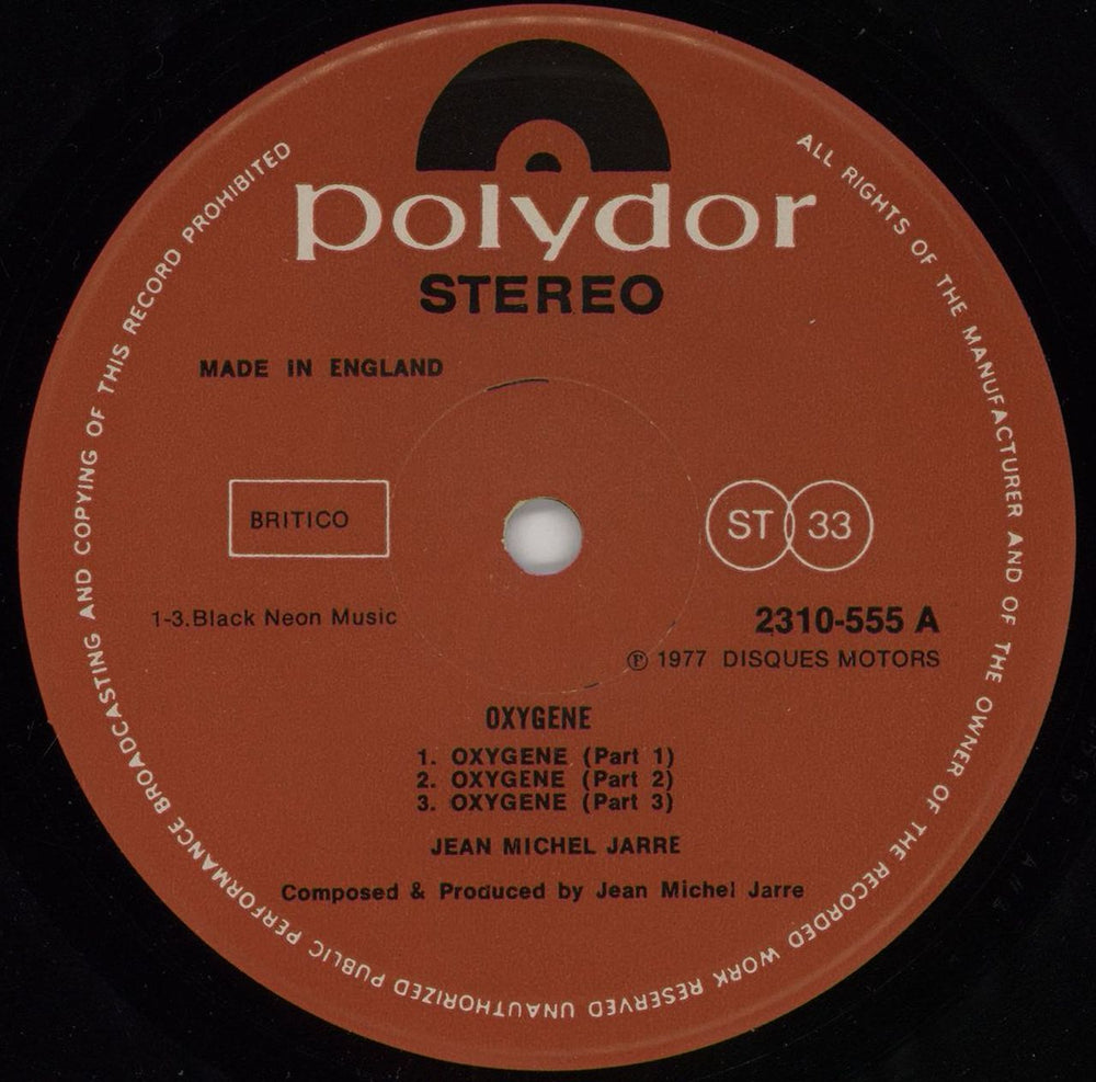 Jean-Michel Jarre Oxygene - 2nd - EX UK vinyl LP album (LP record) JMJLPOX289694