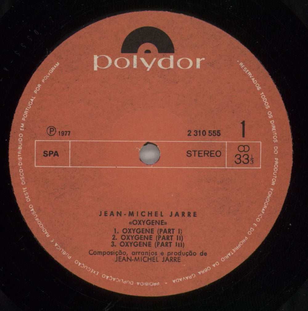 Jean-Michel Jarre Oxygene Portuguese vinyl LP album (LP record) JMJLPOX878882