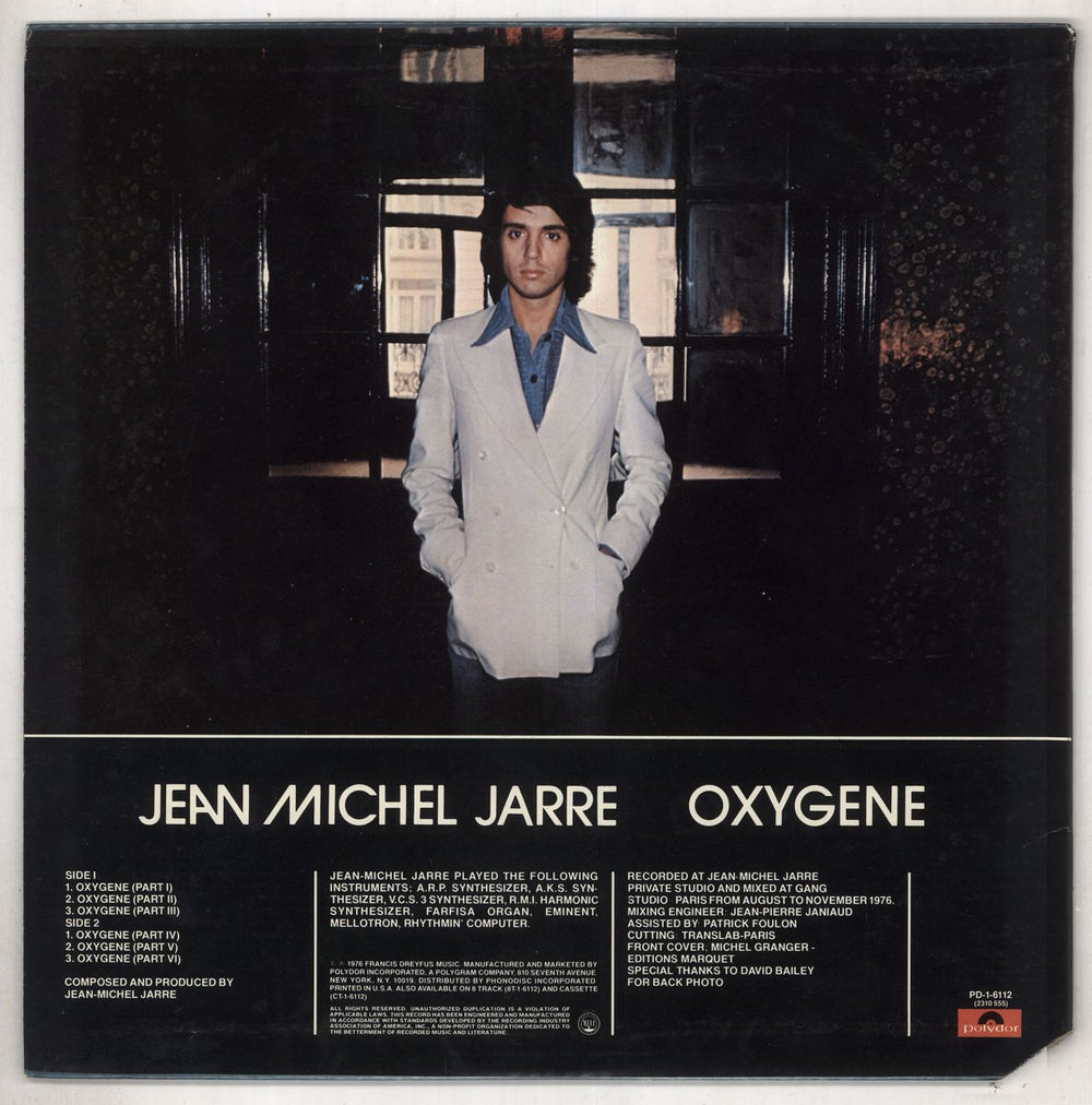 Jean-Michel Jarre Oxygene US Vinyl LP — RareVinyl.com