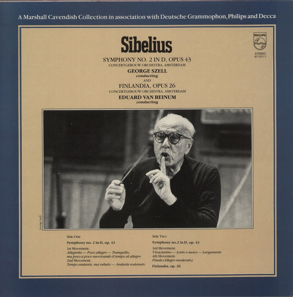 Jean Sibelius Symphony No. 2 In D Minor, Opus 43 / Finlandia, Opus 26 UK vinyl LP album (LP record)
