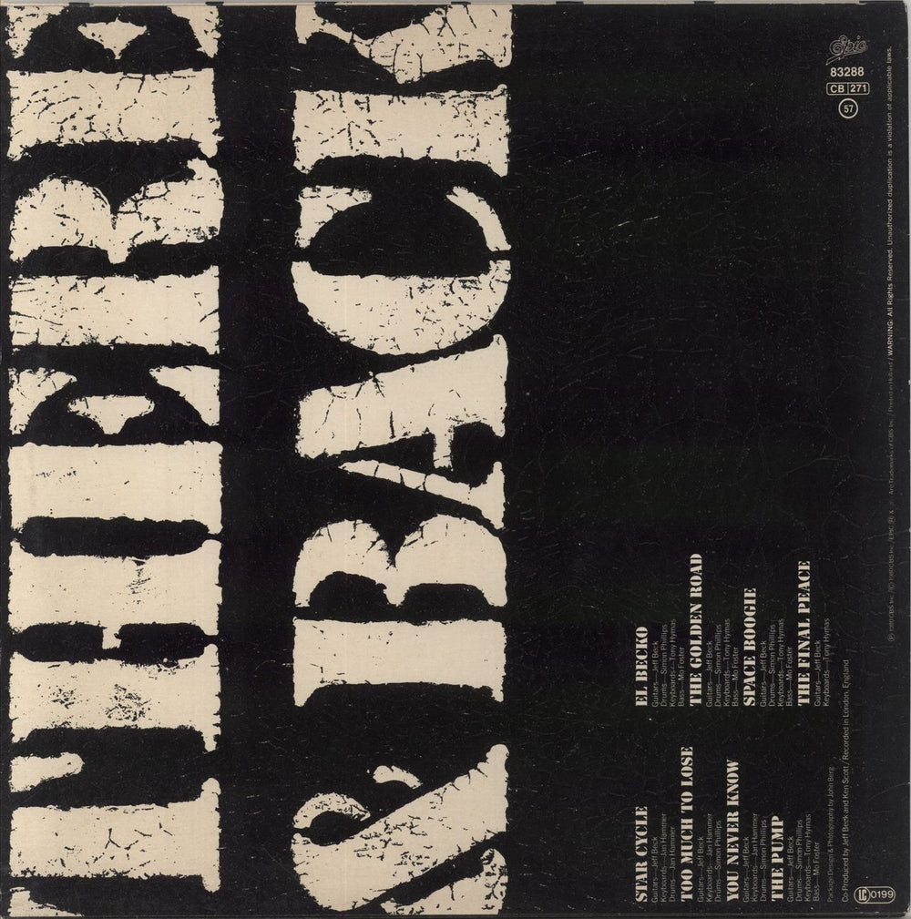 Jeff Beck There And Back Dutch vinyl LP album (LP record)