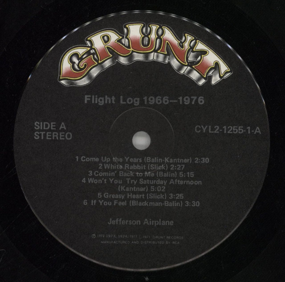 Jefferson Airplane Flight Log - EX US 2-LP vinyl record set (Double LP Album) JEF2LFL661781