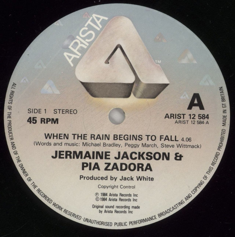 Jermaine Jackson When The Rain Begins To Fall UK 12" vinyl single (12 inch record / Maxi-single) JJA12WH515981