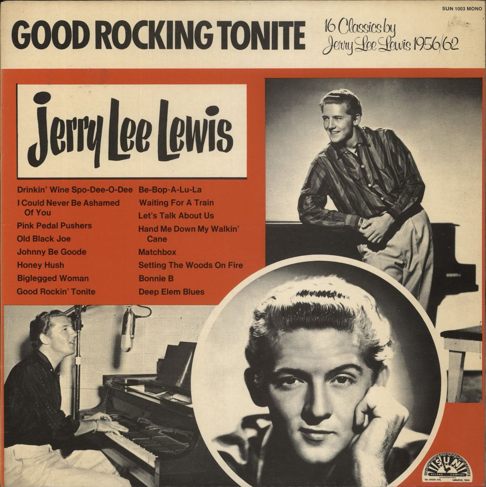 Jerry Lee Lewis Good Rocking Tonite UK vinyl LP album (LP record) SUN1003