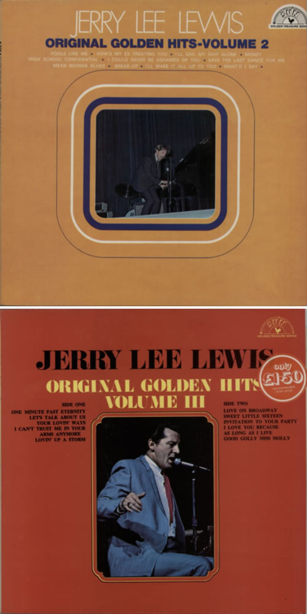 Jerry Lee Lewis Original Golden Hits Volumes 1 - 3 UK 3-LP vinyl record set (Triple LP Album) JLL3LOR613835