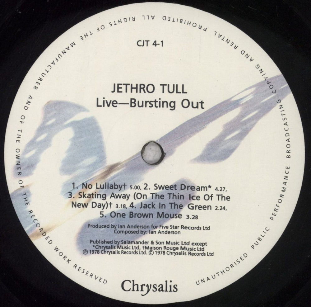 Jethro Tull Live - Bursting Out UK 2-LP vinyl record set (Double LP Album) TUL2LLI847195