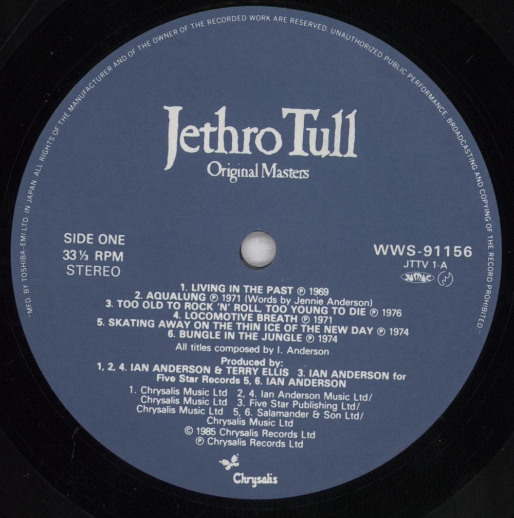 Jethro Tull Original Masters + obi Japanese vinyl LP album (LP record) TULLPOR123680