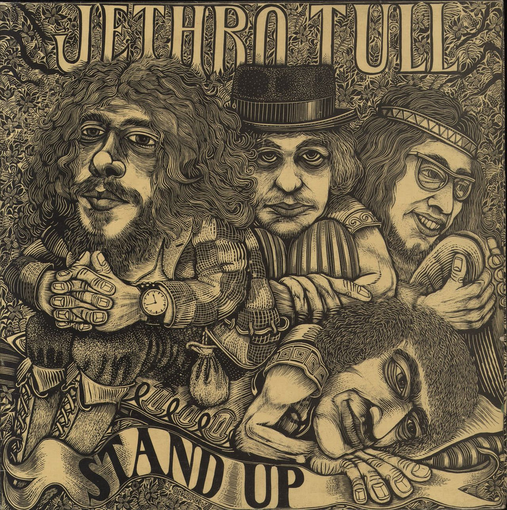 Jethro Tull Stand Up - Green Label Spanish vinyl LP album (LP record) 28278.1