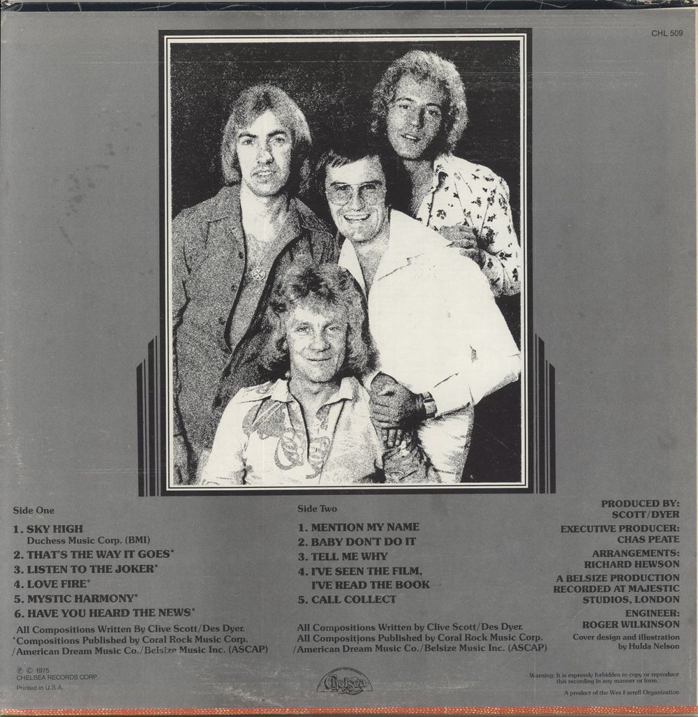 Jigsaw (UK) Sky High US vinyl LP album (LP record)