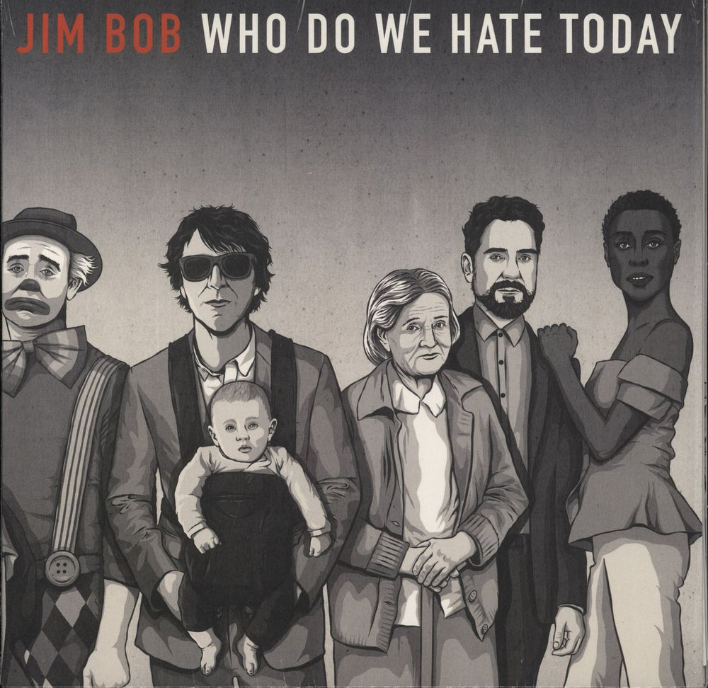 Jim Bob Who Do We Hate Today + Calendar UK vinyl LP album (LP record) BRED850