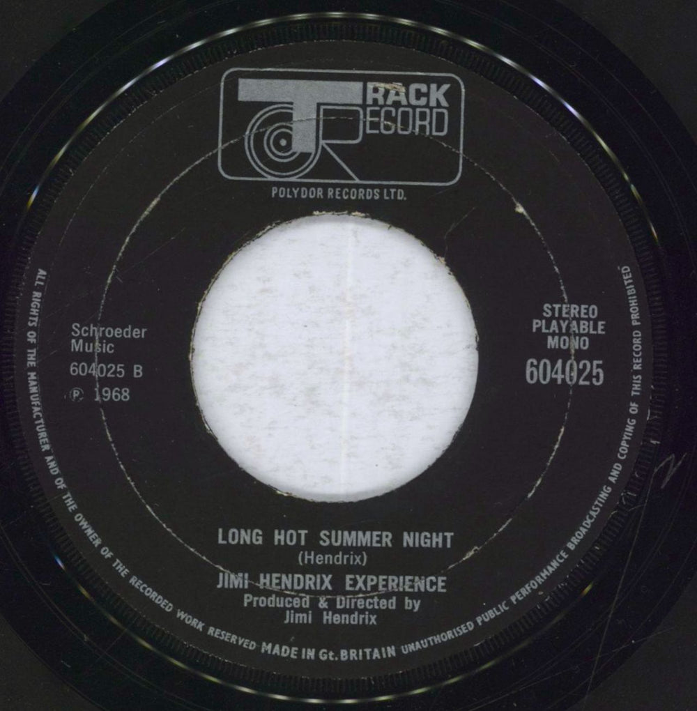 Jimi Hendrix All Along The Watchtower - Wide UK 7" vinyl single (7 inch record / 45)