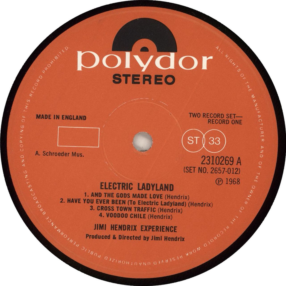 Jimi Hendrix Electric Ladyland - 1st - EX UK 2-LP vinyl record set (Double LP Album) HEN2LEL664282