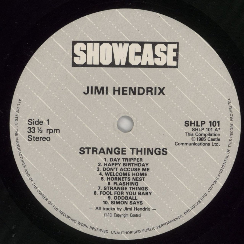 Jimi Hendrix Strange Things UK vinyl LP album (LP record) HENLPST337573