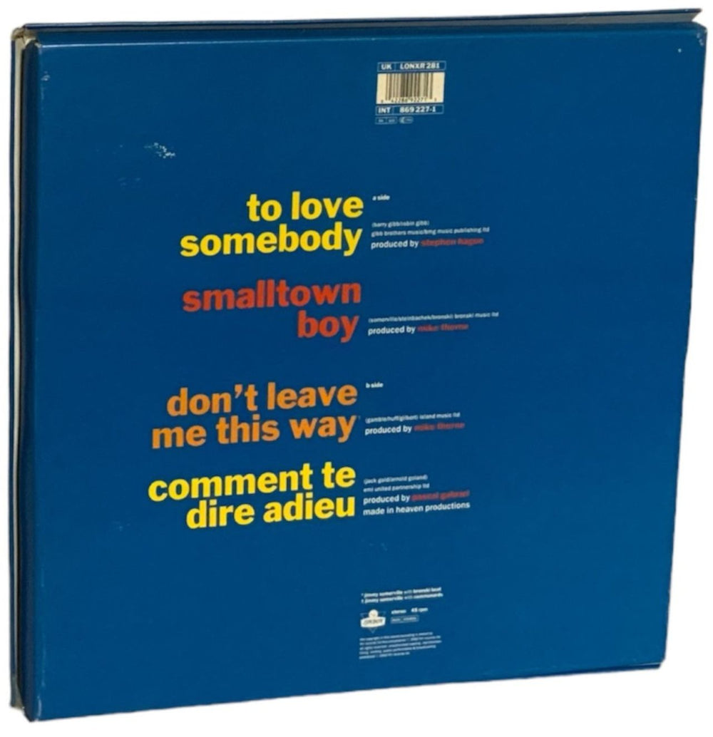 Jimmy Somerville To Love Somebody UK 12" vinyl picture disc (12 inch picture record) 042286922713