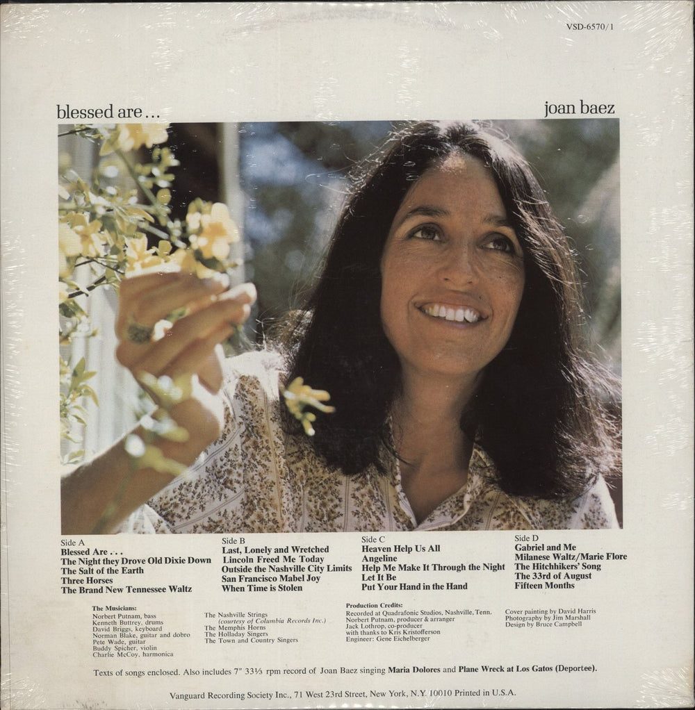 Joan Baez Blessed Are... + Bonus 7" - Sealed US 2-LP vinyl record set (Double LP Album)