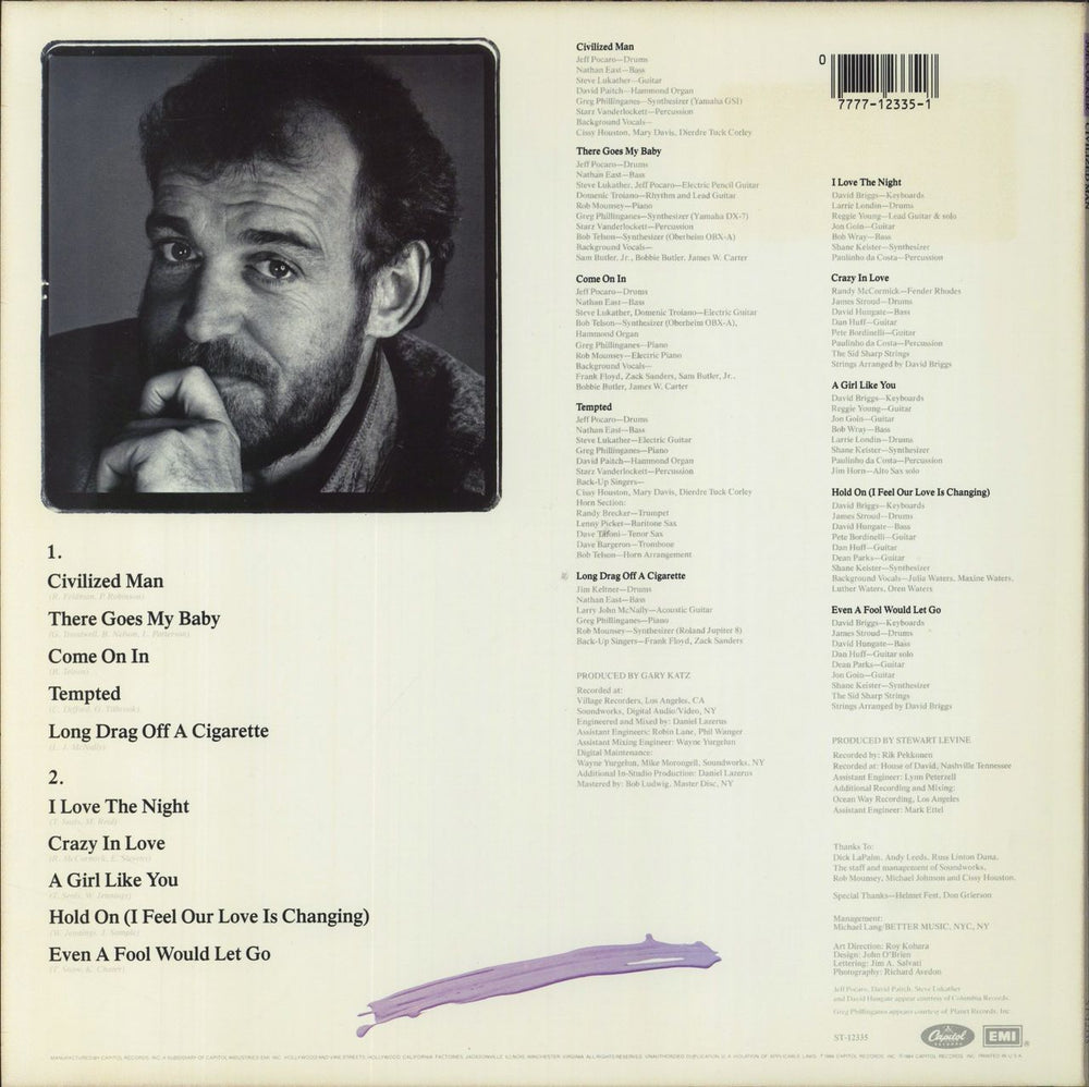 Joe Cocker Civilized Man US vinyl LP album (LP record) 077771233517