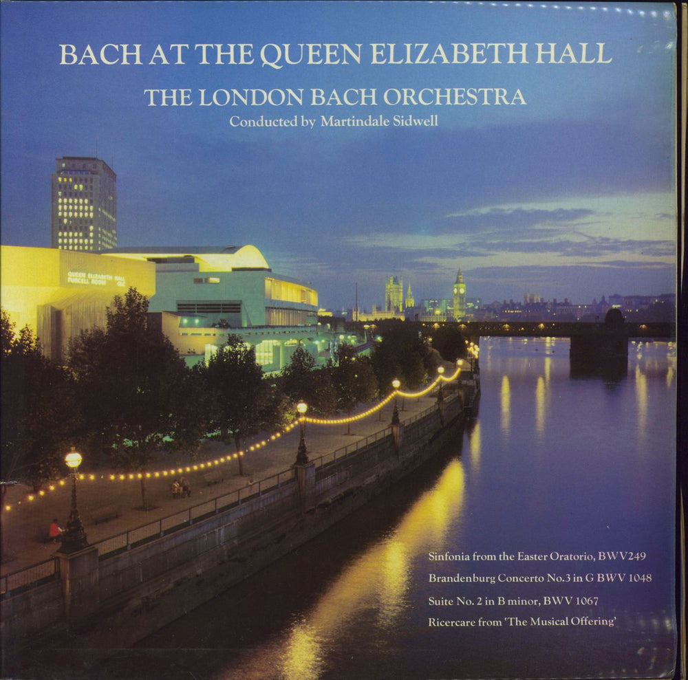 Johann Sebastian Bach Bach At The Queen Elizabeth Hall UK vinyl LP album (LP record) GRSP7013