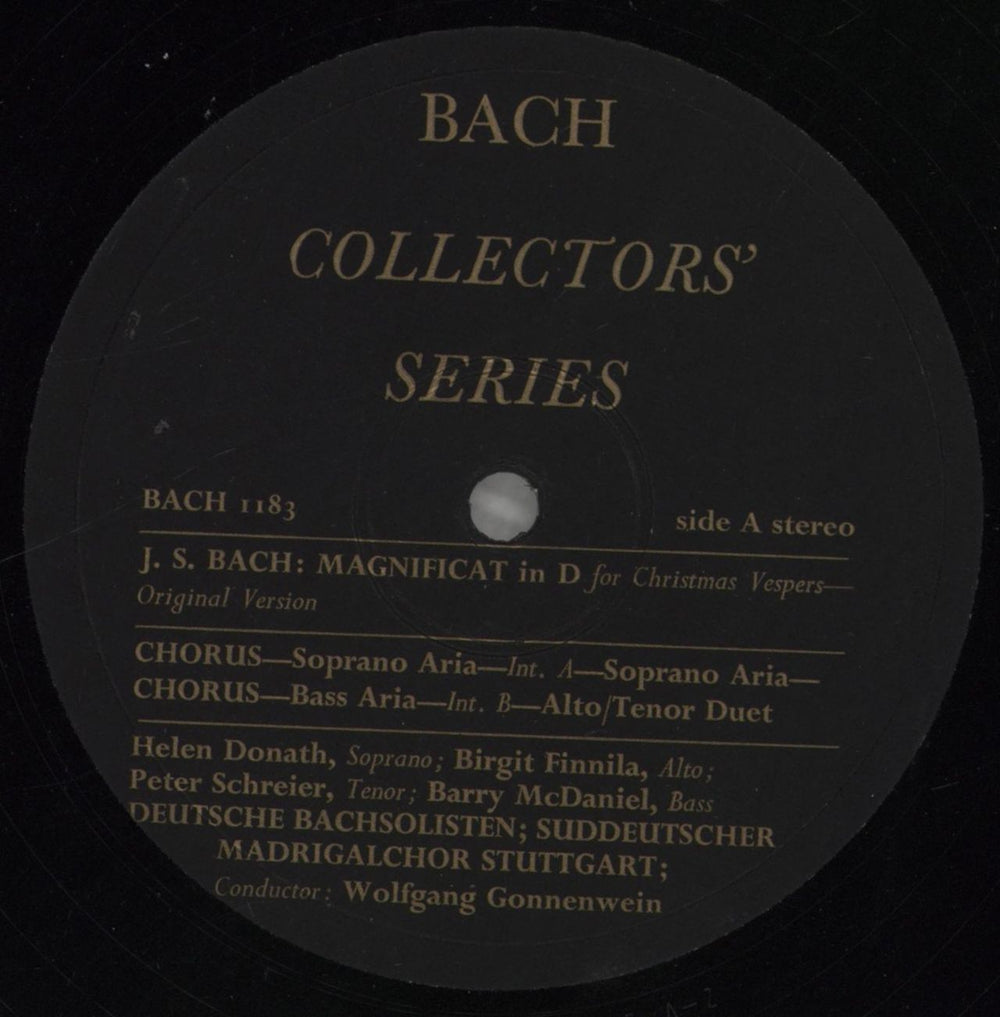 Johann Sebastian Bach Bach Magnificat In D (Original Version With Christmas Verses) UK vinyl LP album (LP record) JHHLPBA857597