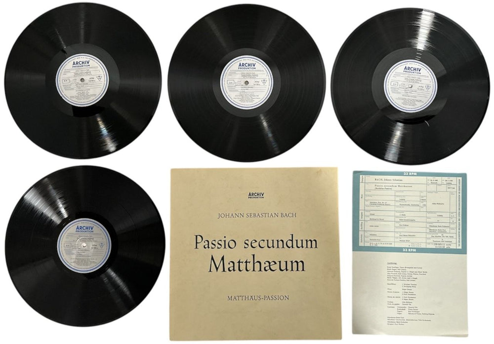 Johann Sebastian Bach Bach: Passio Secundum Matthæum (Matthäus-Passion) German Vinyl Box Set JHHVXBA857642