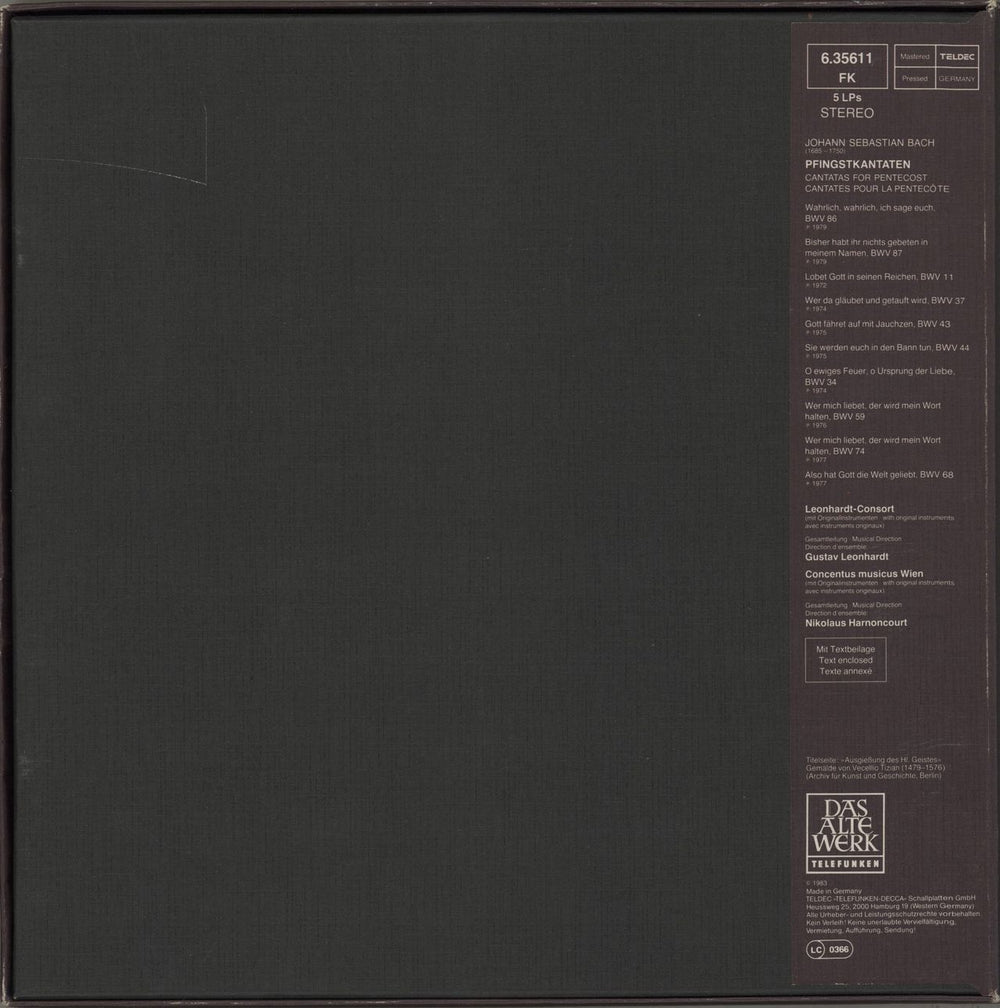 Johann Sebastian Bach Bach: Pfingstkantaten German Vinyl Box Set