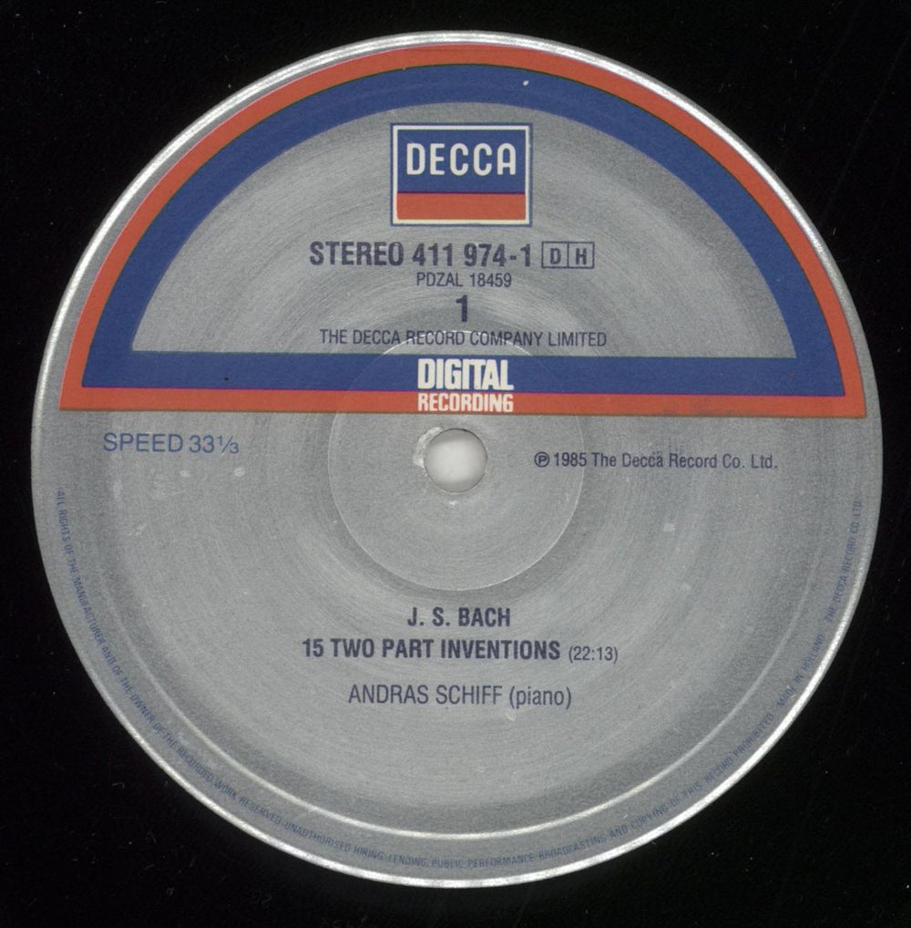 Johann Sebastian Bach Bach: Two-Part Inventions - Three-Part Inventions Dutch vinyl LP album (LP record) JHHLPBA863712