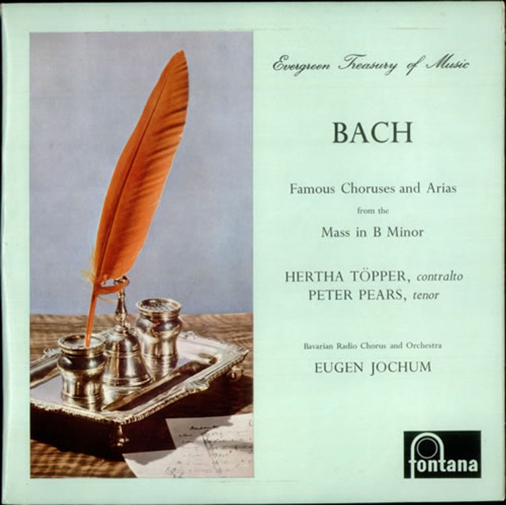 Johann Sebastian Bach Famous Choruses and Arias from the Mass in B minor UK 10" vinyl single (10 inch record) EFR2023