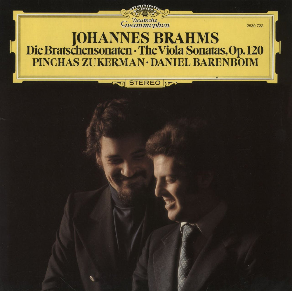 Johannes Brahms Brahms: Die Bratschensonaten - The Viola Sonatas, Op. 120 UK vinyl LP album (LP record) 2530722
