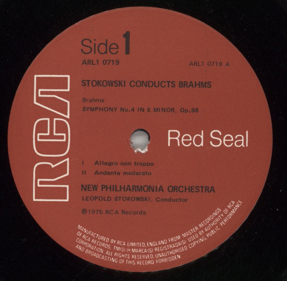 Johannes Brahms Stokowski Conducts Brahms - Symphony No. 4 & Academic Festival Overture UK vinyl LP album (LP record) B10LPST873710