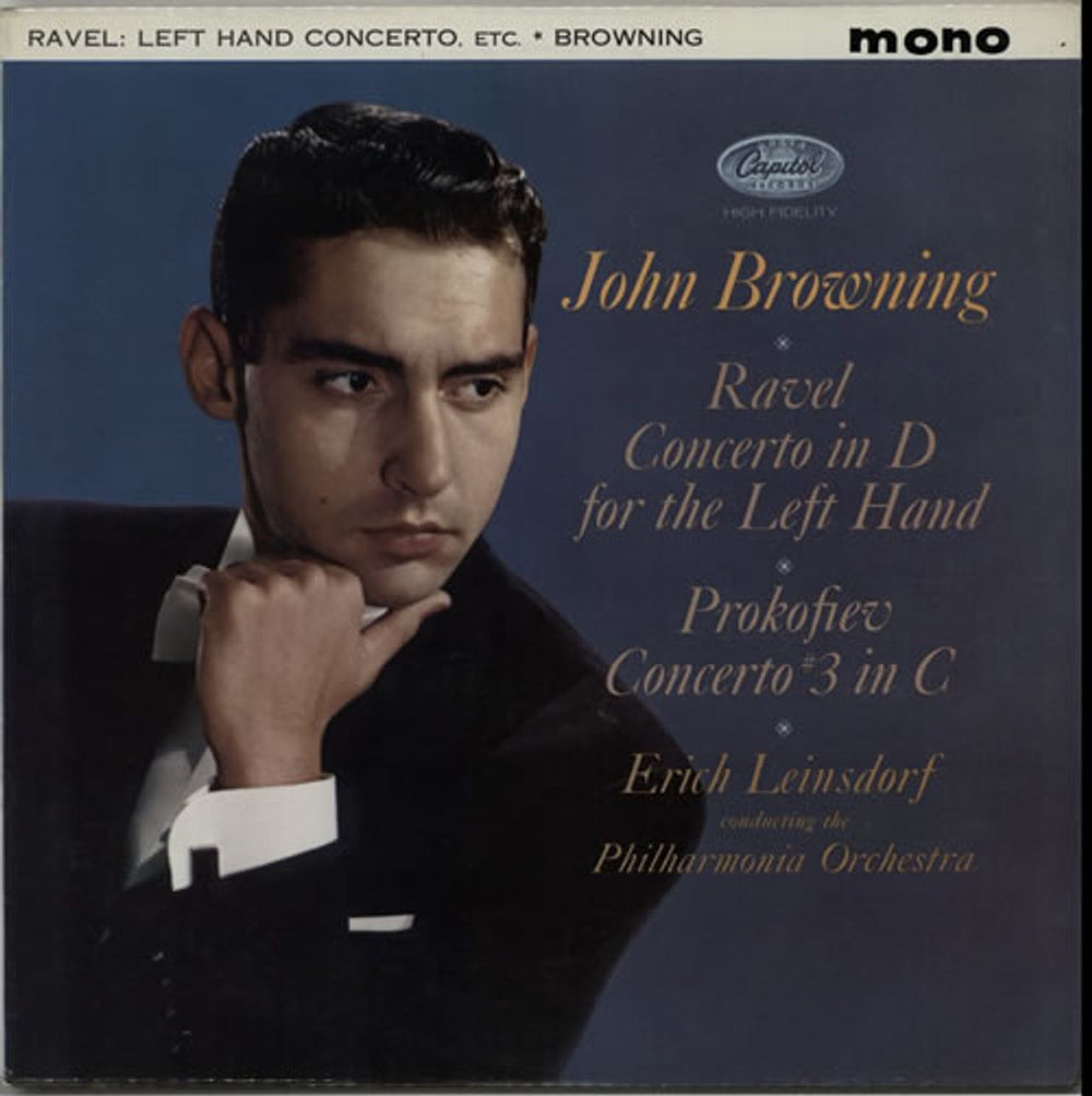 John Browning Ravel: Concerto In D For The Left Hand / Prokofiev: Concerto No. 3 In C - Sample UK vinyl LP album (LP record) P8545