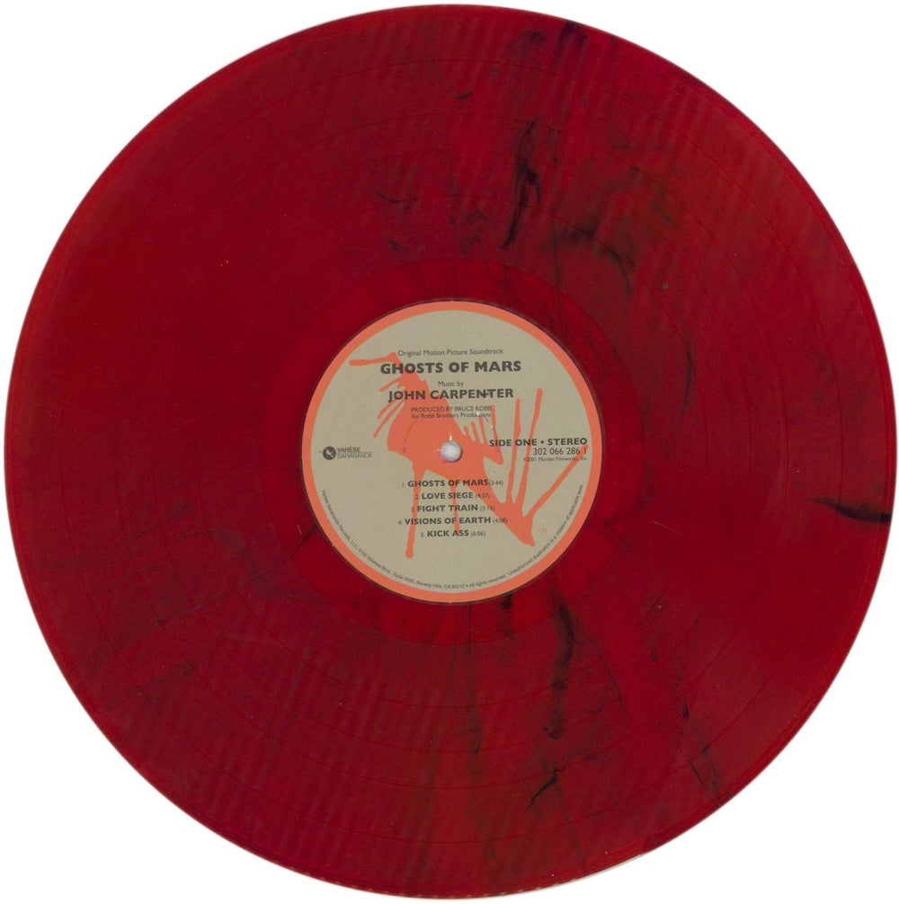 John Carpenter Ghosts Of Mars [Original Motion Picture Soundtrack] - RSD - Red Planet Vinyl UK vinyl LP album (LP record) JZVLPGH856857
