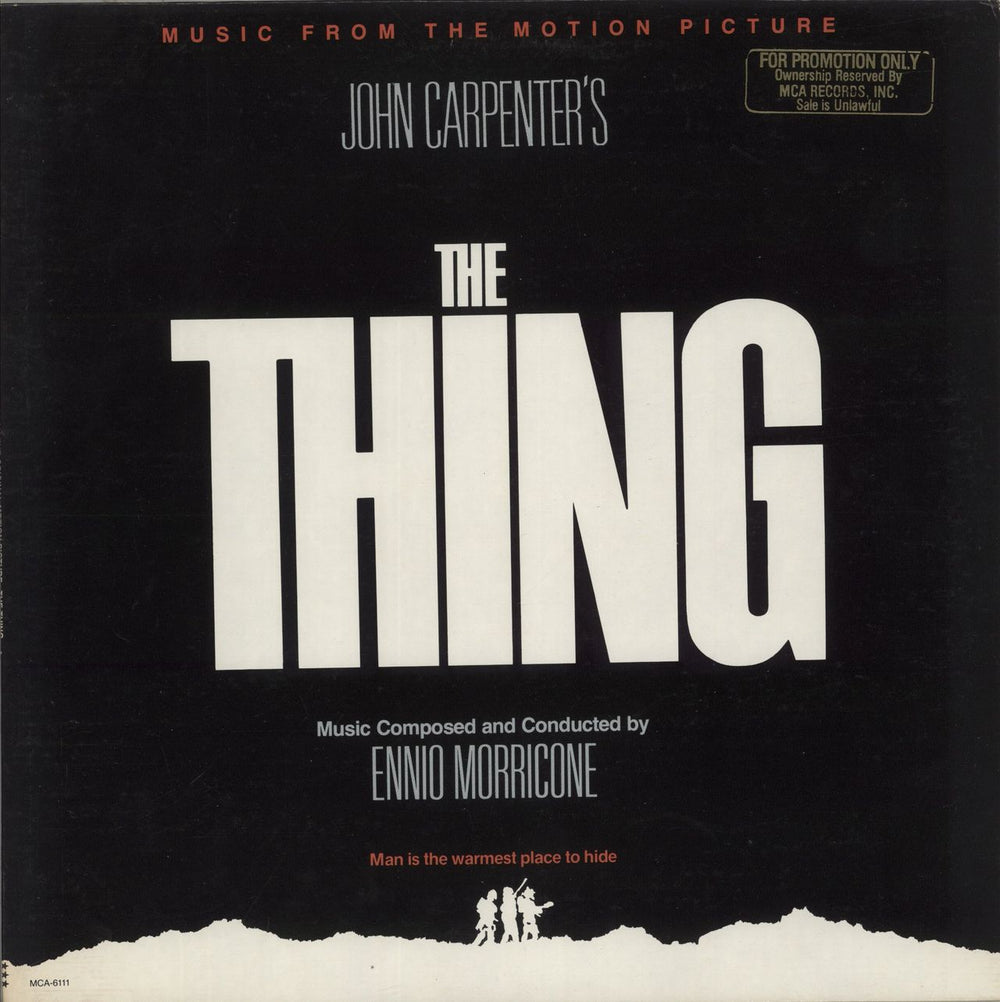 John Carpenter The Thing - Promo Stamped Sleeve US Promo vinyl LP album (LP record) MCA-6111