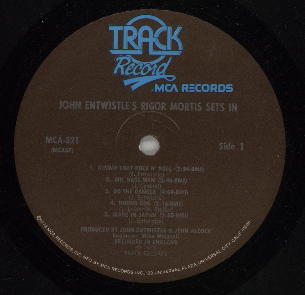 John Entwistle Rigor Mortis Sets In US vinyl LP album (LP record) ETWLPRI372562