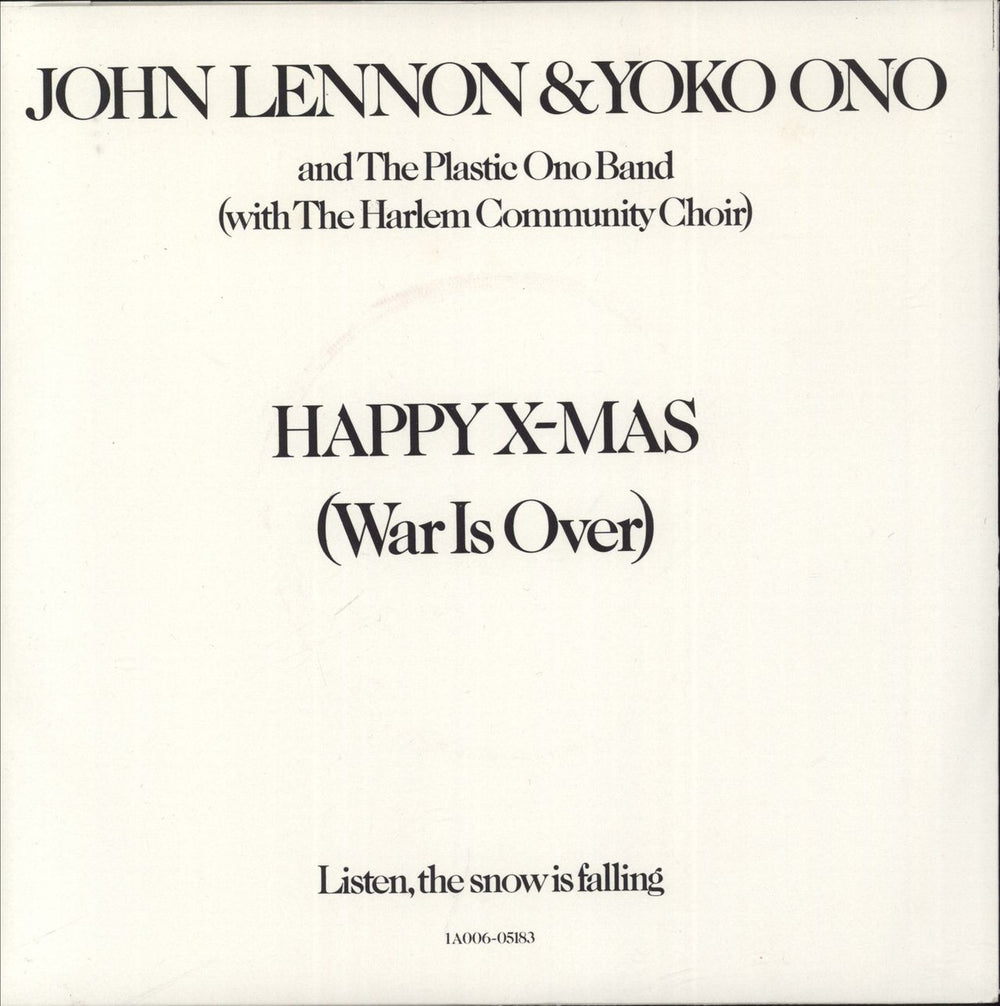 John Lennon Happy Xmas [War Is Over] + Sleeve Dutch 7" vinyl single (7 inch record / 45)