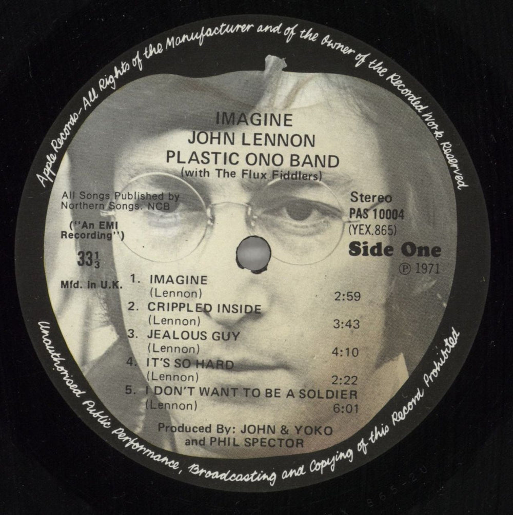 John Lennon Imagine - 80s UK vinyl LP album (LP record) LENLPIM604315