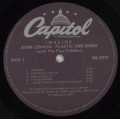 John Lennon Imagine Canadian Vinyl LP — RareVinyl.com