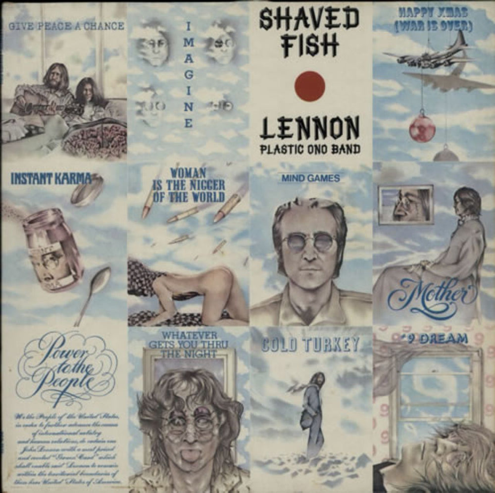 John Lennon Shaved Fish - 1st - EX UK vinyl LP album (LP record) PCS7173