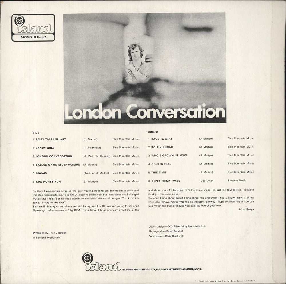 John Martyn London Conversation - 1st - EX UK vinyl LP album (LP record)