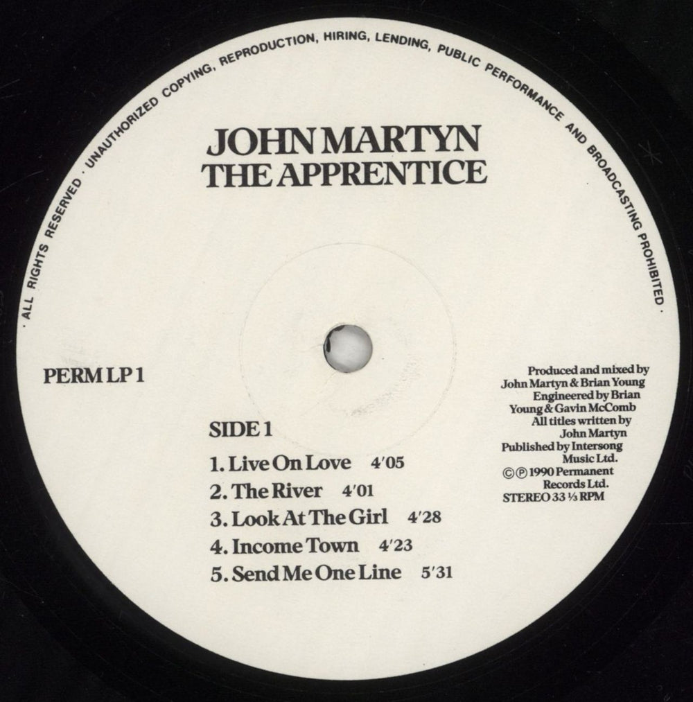 John Martyn The Apprentice - Autographed UK vinyl LP album (LP record) JMYLPTH852893