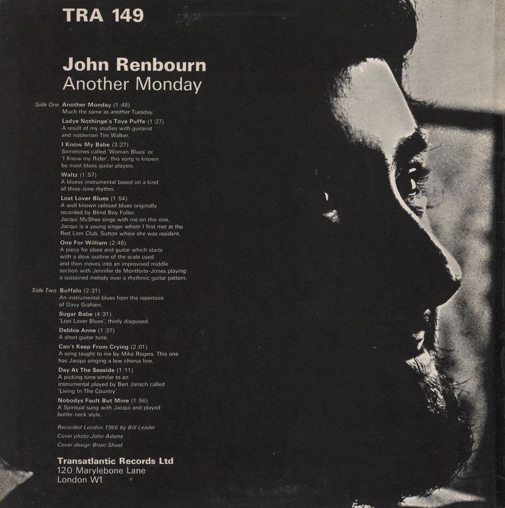 John Renbourn Another Monday UK vinyl LP album (LP record)