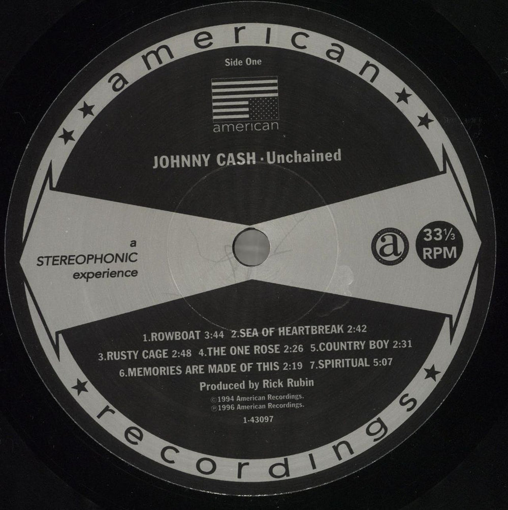 Johnny Cash Unchained US vinyl LP album (LP record) JCSLPUN719269