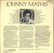 Johnny Mathis Johnny Mathis UK vinyl LP album (LP record)