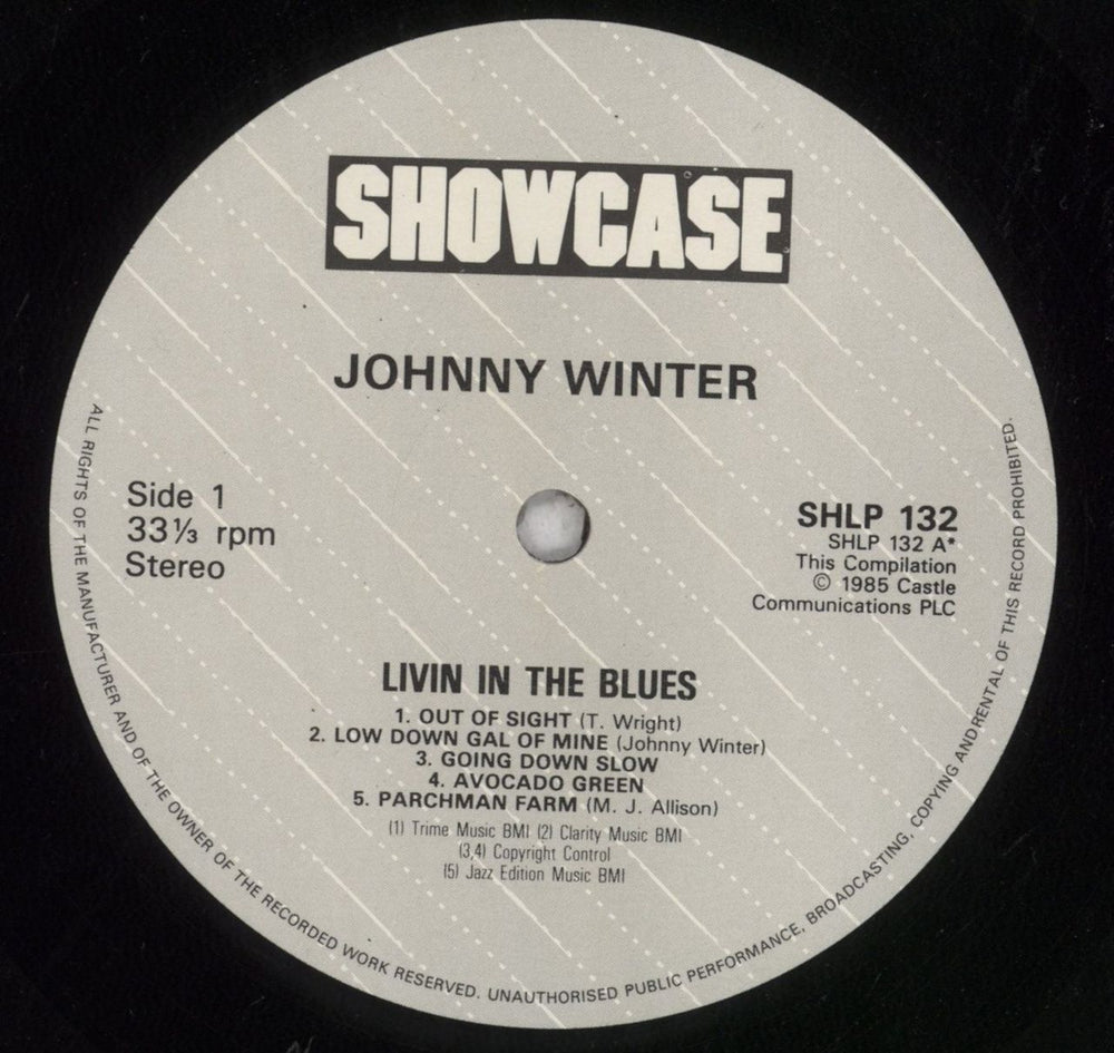 Johnny Winter Livin' In the Blues UK vinyl LP album (LP record) JNWLPLI337542