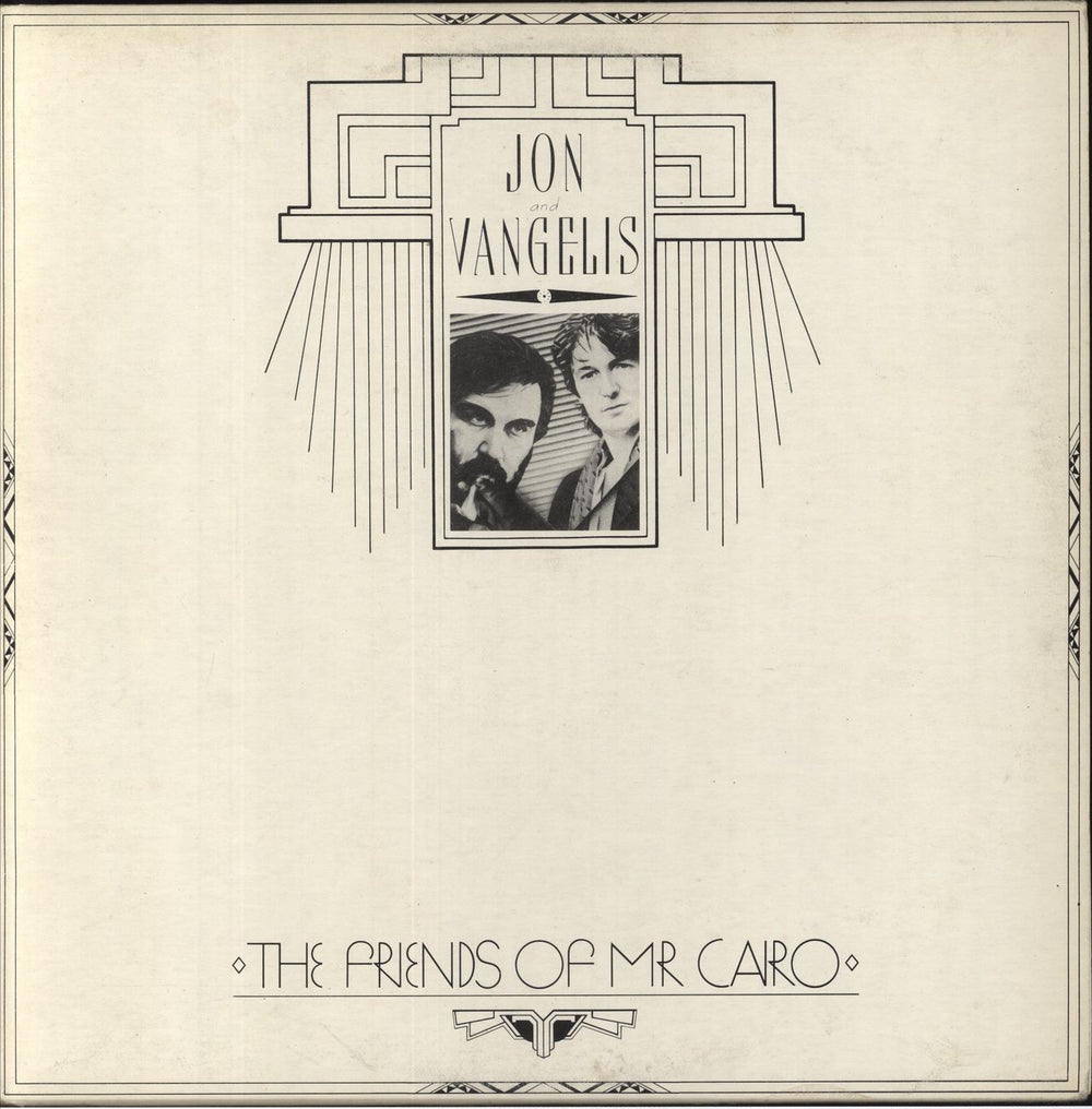 Jon & Vangelis The Friends Of Mr Cairo + Inner UK vinyl LP album (LP record) POLD5039