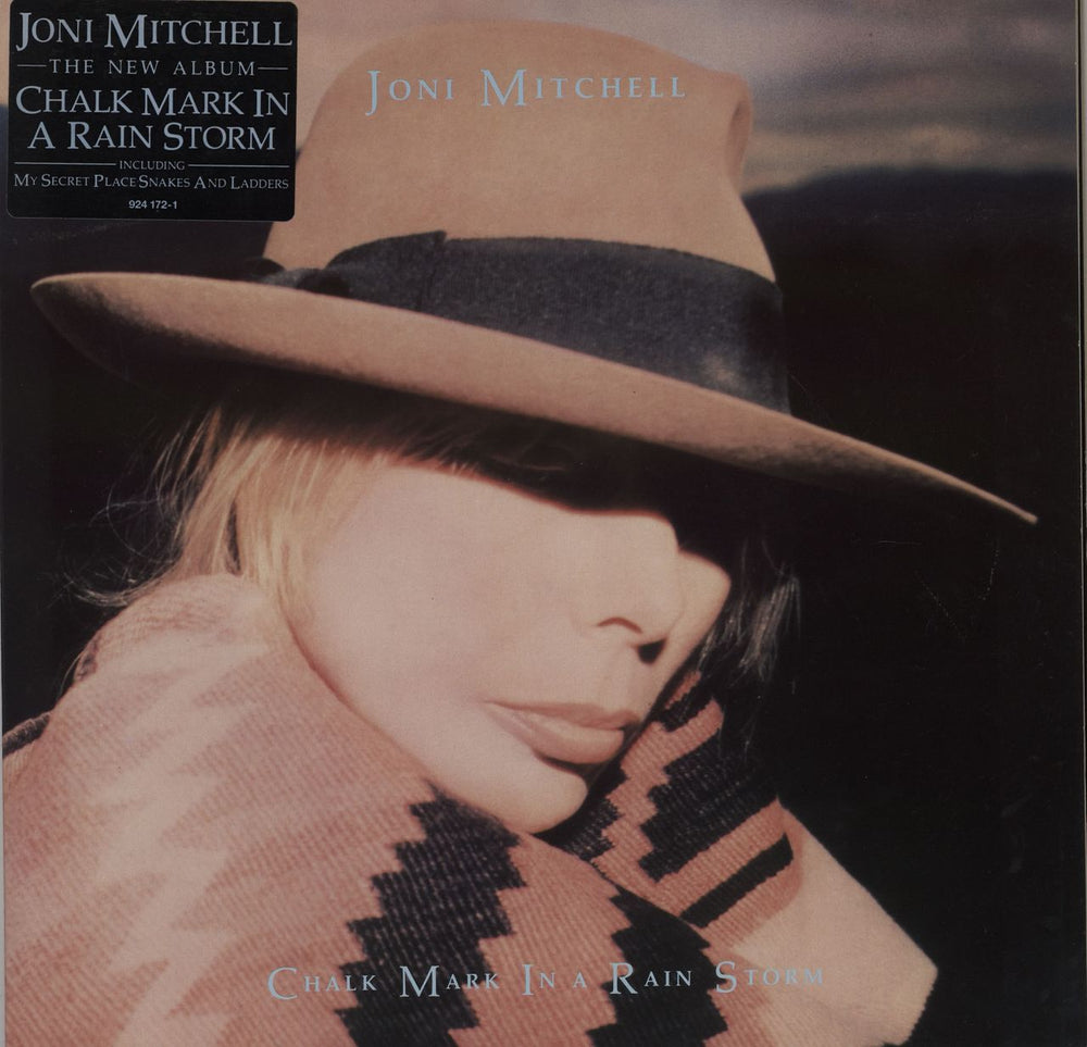 Joni Mitchell Chalk Mark In A Rain Storm - Sticker sleeve German vinyl LP album (LP record) 924172-1