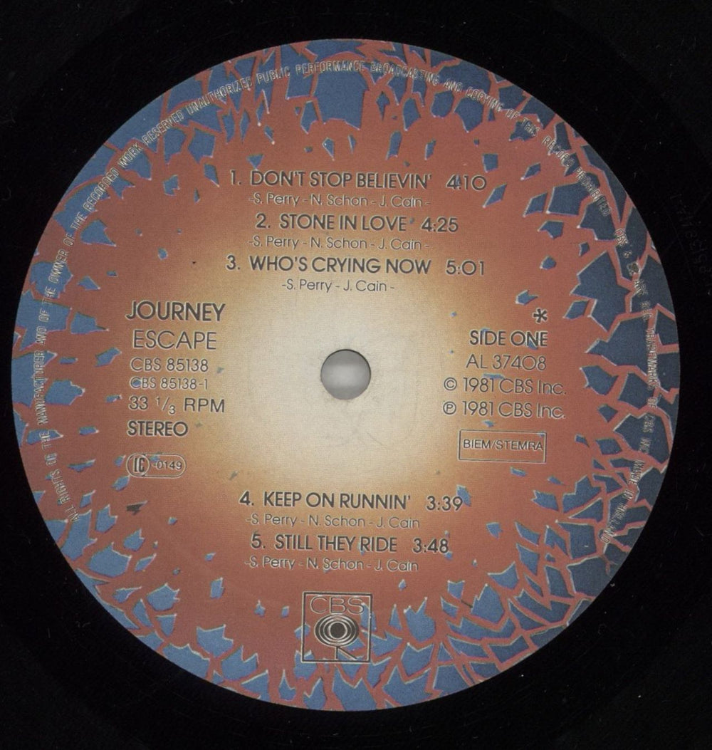 Journey Escape - 1st + Inner UK vinyl LP album (LP record) JOULPES864252