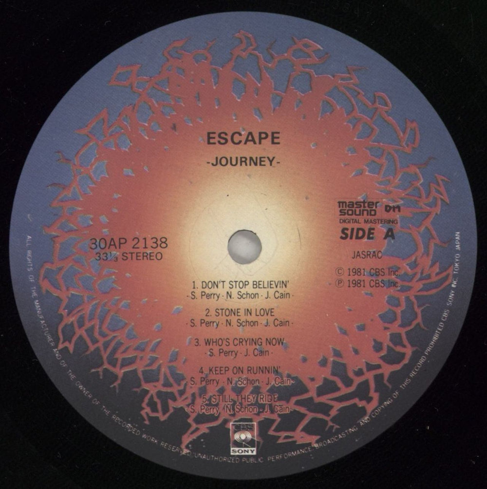 Journey Escape Japanese vinyl LP album (LP record) JOULPES242171