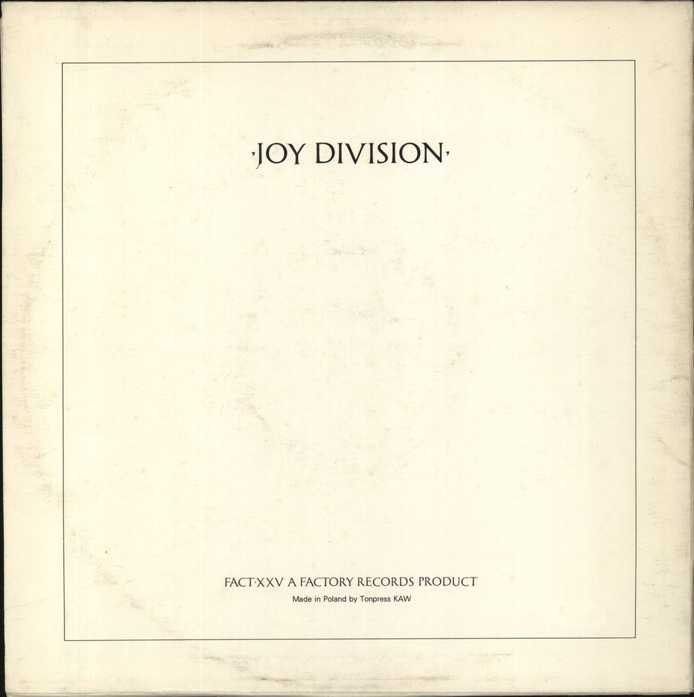 Joy Division Closer - VG Polish vinyl LP album (LP record)