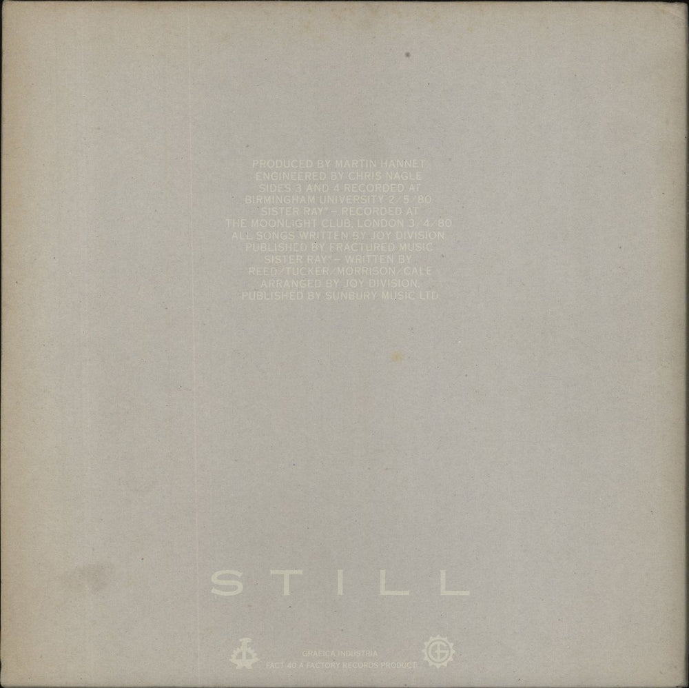 Joy Division Still - 3rd - EX UK 2-LP vinyl record set (Double LP Album)